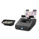 Safescan 6165 Money Counting Machine that Value Counts Coins and Banknotes - Coin Counter with Automatic Coin Roll Recognition - Money Scale for Quick and Easy Cash Drawer Counting