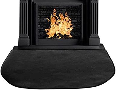 Fireplace Mats Fireproof - Fireproof Rugs for Fireplaces - Half Round Floor Rug, 2-Layer Fiberglass Fireproof Mat Stove for Wood Indoor