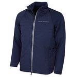 Oscar Jacobson Mens Harrington Padded Thermal Golf Jacket - Navy - L