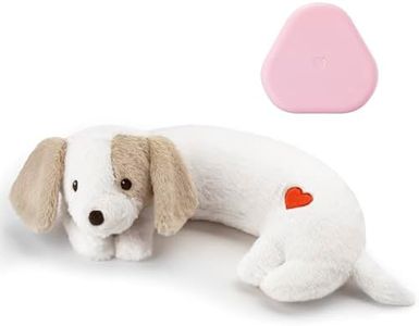 Moropaky Heartbeat Toy Heartbeat Stuffed Animal for Dogs, Heartbeat Puppy Toy for Anxiety Relief Calming Aid, Heartbeat Stuffed Toy for Behavioral Aid Crate Kennel Training, Puppy Essentials White