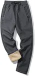 Gihuo Men Sweatpants Sherpa Fleece Lined Sweatpants Winter Thermal Active Outdoor Sports Track Jogger Pants (03 Dark Grey, Small)