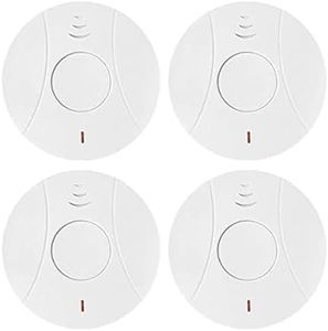 4 Pack Photoelectric Smoke and Carbon Monoxide Detector, Smoke Alarm Sealed-in 10 Year Lithium Battery-Operated (White)