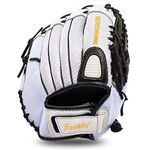 Franklin Sports Fastpitch Softball Glove - Fastpitch Pro - Adult and Youth Softball Mitt - Infield and Outfield - Right Handed Glove - White/Gold - 13" Righty