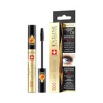 Eveline Cosmetics Eyelash Serum for Growth, 100% Cruelty-Free, Dermatologically Tested, Reduces Lash Loss and Breakage Sos Lash Booster, 5-In-1 with Argan Oil for Conditioning and Nourishment - 10ml