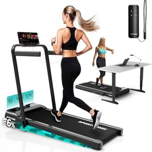 Sportconic Tapis de Course Pliable 1-12km/u | Walking Pad | Tapis de Marche Inclinable | pour sous Le Bureau | Comprend Support de Tablette et Télécommande (Max.12 km/u)