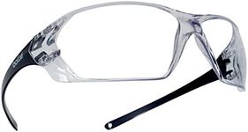 Bollé Safety 253-PR-40057 Prism Safety Eyewear with Shiny Black Rimless Frame and Clear Anti-Scratch/Anti-Fog Lens