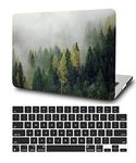 Laptop Case Compatible with MacBook Pro 14 Inch A2779 M2 A2442 M1 Pro Max 2023 2022 2021, Plastic Hard Case Shell and Keyboard Cover Skin for Mac Pro 14.2" with Touch ID, Foggy Forest