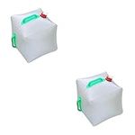 Toddmomy 2pcs Water Filter Camping Caravan Waste Water Carriers 5gallon Water Container Collapsible Water Carrier with Wheels 5 Gallon Water Jug Camping Clear Kettle Bag Foldable