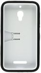 Eagle Cell Alcatel One Touch Fierce Hybrid Skin Case with Stand - Retail Packaging - Black/White