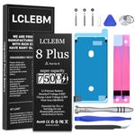 LCLEBM [7500mAh] Battery for iPhone 8 Plus, 2024 New 0 Cycle Higher Capacity Battery Replacement for iPhone 8 Plus Models A1864, A1897, A1898 with Professional Repair Tools Kits