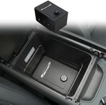 Tecbaba Center Console Safe Compatible with 2024-2026 Hyundai Santa Fe Carbon Steel Car Lock Box Auto Vault with Code Hidden Car Safe for 2025 Santa Fe Accessories