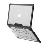 TECHGEAR Case Compatible for MacBook Air 13 inch 2020/2019/2018 Protective Snap-On Tough Hard Shell Cover with Kick Stand for Model A2337 (M1) / A2179 / A1932 Clear Shockproof Tough Case - Black