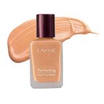 LAKMÉ Forever Matte Radiant Liquid Full Coverage Foundation For Superior For All Skin Coverage, Vit E, Lightweight & Water-Resist, Natural Shell, 27 ml