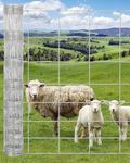 GarveeLife Cattle Farm Fence, 4ft x 328ft Galvanized Wire Fencing for Goat Deer Hog Yard Livestock Animals Protection
