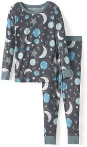 Little Sleepies Two-Piece Pajama Set for Boys & Girls, Soft Viscose from Bamboo Toddler Pajamas for Kids, Family Matching PJs, Blue To the Moon & Back, 2T