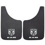 Plasticolor Dodge Ram White Logo Easy Fit 15" Mud Guard - Set of 2