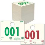 Better Office Products Service Dispatch Numbers, 1000 Count, Numbered 000-999, Car Repair Tags, Service Management System, 3 Part Double Sided Tags,(Box of 1000)