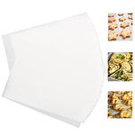 HaWare 200 Pcs Baking Paper Sheet, Precut Parchment Paper for Steaming Cooking Grilling, Healthy& Non-Stick, 40x30 cm, Greaseproof Baking Paper Fit Large Oven Tray for Bread/Meat/Pizza (White)