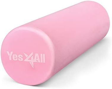 Yes4All Medium-Density Round EVA Foam Roller 45cm - 18", 90cm - 36" for Back, Legs, Exercise, Deep Tissue, Physical Therapy and Muscle Massage