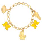 Wincraft NCAA University of Michigan 75331013 Bracelet with Charms Clamshell