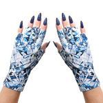 ManiGlovz Gel Nail Manicure Anti-UV and Sunblock Protection Shield Gloves - Water Resistant UV Gloves for Gel Manicures to use with UV and LED Dry Lamps (Crushed Glass Print)