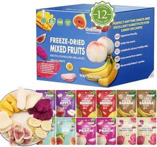 ONETANG Freeze-Dried Mixed Fruit, 12 Pack Single-Serve Pack, Non GMO, Kosher, No Add Sugar, Gluten free, Vegan, Holiday Gifts, Healthy Snack 0.35 Ounce