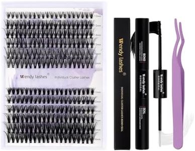 Lash Clusters Kit for Using at Home: 240 PCS, Ultra-light, DIY, Natural, Fluffy, Wispy, Waterproof, Anime, Manga, Cat Eye, D Curl, 0.07mm, 12-16mm Mixed, 30P+40P, Wendy, RT230608