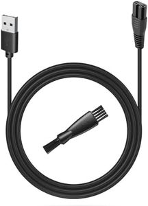 uijino USB Charging Cable Compatible with Ufree Beard Trimmer, 5V Charger for Ufree Electric Hair Trimmer U-1176 Hair Cutting Kits Body Shaver Hair Clippers Razor, 1 Cleaning Brush, 3.3ft Power Cord