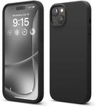 elago Liquid Silicone Case Compatible with iPhone 15 Plus Case, Premium Silicone, Full Body Protective Cover [4 Layer Shockproof Structure], Anti-Scratch Soft Microfiber Lining (Black)