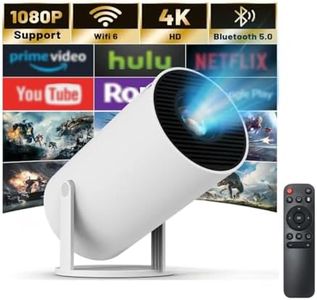 Mini Projector, 4K Portable WiFi Bluetooth Projector with Auto Keystone Correction, 180° Rotation, 130" Display, Android 11, 5G Dual-Band, Home & Outdoor Movie Projector