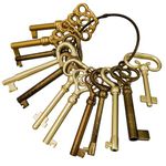 NATIKON KY-12S Skeleton Key Set Reproduction Key for Antique Furniture - Cabinet Doors, Grandfather Clocks, Dresser Drawers Vintage Old Furniture, Multicolor