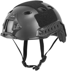 Airsoft Helmet, PJ Type Tactical Paintball Fast Military Helmet with Front NVG Mount and Side Rail Breathable Vent Holes for Cosplay Outdoor Activities