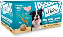 Burns Pet Nutrition Natural Wet Dog Food For Adult & Senior Dogs – Organic Chicken, Carrots & Organic Brown Rice (12 x 150g)