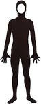 Aniler Men's and Women's Spandex Open Face Full Body Zentai Costume Bodysuit (Large, Black)