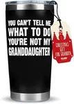 KLUBI Best Grandpa Gifts From Granddaughter - 20oz Grandpa Tumbler With Lid Grandfather Gift Best Gifts For Elderly Dad Grandpa Birthday Gifts for Grandpa Birthday Funny Grandpa Mug Grandpa Tumbler