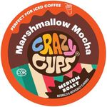 Crazy Cups Flavored Marshmallow Mocha Chocolate Coffee, Single Serve for Keurig K Cups Machines, Hot or Iced, Medium Roast in Recyclable Pods, 22 Count (Pack of 1)