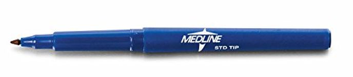 Medline DYNJSM02 Regular Tip Surgical Skin Markers with Ruler and Labels, Sterile (Pack of 50)