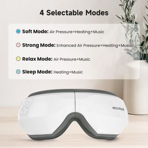 Medcursor Heated Eye Massager – White, Soothing Compression
