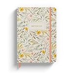 Rileys & Co Notebook Journal for Work and School - Lined Journal 8 x 6 Inches - Gold Foil Cover - Compact Notebook for Women - 240 Pages - Lined Notebook - Hardcover Journal For Business, College, School, Notes (Floral)