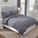 RRC Super Soft Microfiber Cotton Double Floral Duvet Cover/Comforter Cover/Rajai Cover/Blanket Cover/Quilt Cover King Size 90X 100(Inches)With Zipper With Four Corner Ties,144 TC