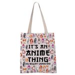 Anime Girl Tote Bag Amine Inspired Gift Anime Cosplay Merchandise Gift Anime Kawaii Tote Bag (Anime Thing tote CA)