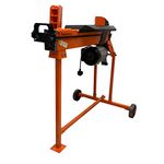 Forest Master FM10T-6 Electric Log Splitter - 6 Tons of Splitting Force - Logs up to 430mm Long - Pre-Filled Ready to Use - DuoCut Blade - Ramstop - Includes Stand