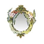 14" Fairyland Greenman Twins Leaf Fairies Mirrors