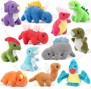 Mocoosy 12 Pack Dinosaur Plush Set, Mini Dinosaur Stuffed Animals Bulk for Kids, Dinosaur Plush Party Favors, Dino Plush Keychain for Girls Boys Dinosaur Birthday Party Favor Supplies