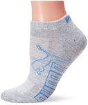 PUMA Women's 6 Pack Runner Socks, Grey/White/Pink, 9-11