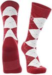 TCK Oklahoma Sooners Argyle Dress Socks (Crimson/White, Large)