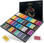 Paul Rubens Watercolor Paint Set, 36 Classical Glittery Colors Solid Paints, Strong Coverage, Good Lightfastness, Ideal for Illustrators, Artists, Painters, Students