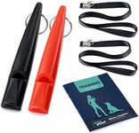 Ezee Paws 2 Pack of Dog Whistles for Recall with Lanyards and Dog Training Guide to Stop Dog Barking Dog Training Whistle