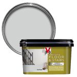 V33 Renovation Floor & Stairs Paint - No Undercoat Needed - Wooden, Laminate & Tiled Floors - Reinforced Protection - Easy Maintenance - Feather Satin 2 Litres