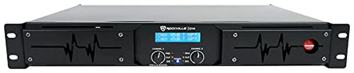 Rockville D14 7000W Peak / 2000W RMS 2-Channel Class D Pro/DJ Amplifier, Perfect for Live Sound, Pro Audio, DJs, Plastic